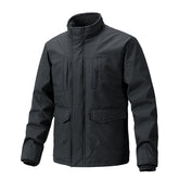 Autumn-winter thin cotton fitted youth jacket with a stand-up collar and a large pocket